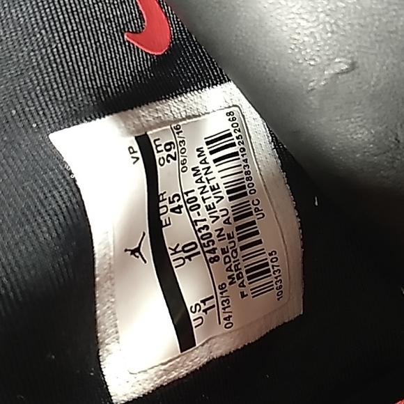 Nike Air Jordan Xxxi Flynit Banned Edition Size 11 Red And Black Sneakers. - Picture 2 of 8
